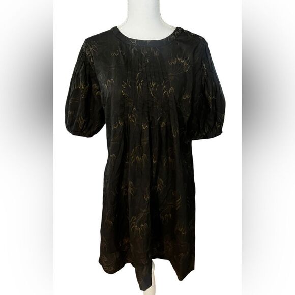 Ted Baker Dresses & Skirts - Ted Baker London Puff Sleeve Mini dress Black Whimsy Pintuck Front Size 4 US 10